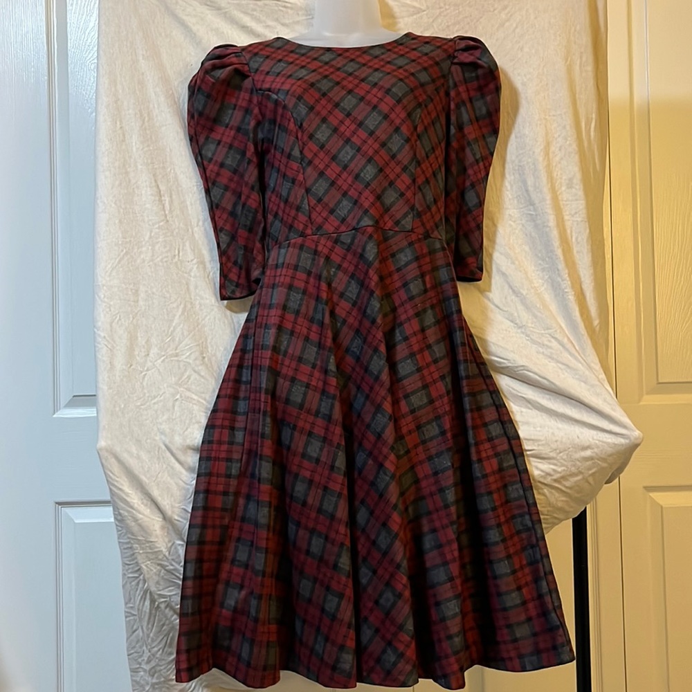 Unique Vintage Plaid Dress